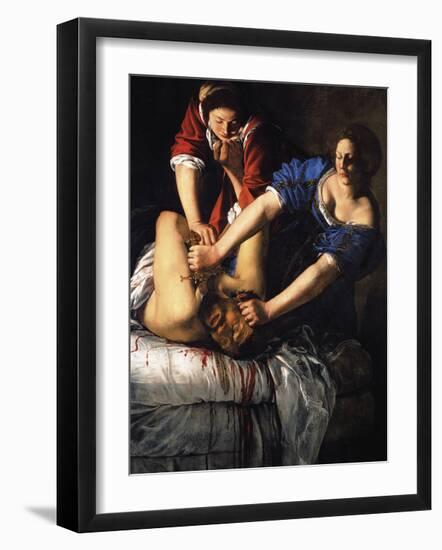 Judith Beheading Holofernes-Artemisia Gentileschi-Framed Premium Giclee Print