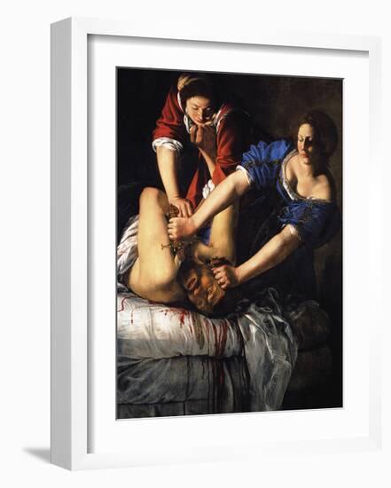 Judith Beheading Holofernes-Artemisia Gentileschi-Framed Premium Giclee Print