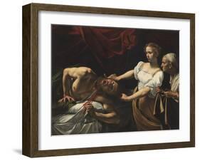 Judith Beheading Holofernes-Caravaggio-Framed Art Print