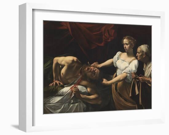 Judith Beheading Holofernes-Caravaggio-Framed Art Print