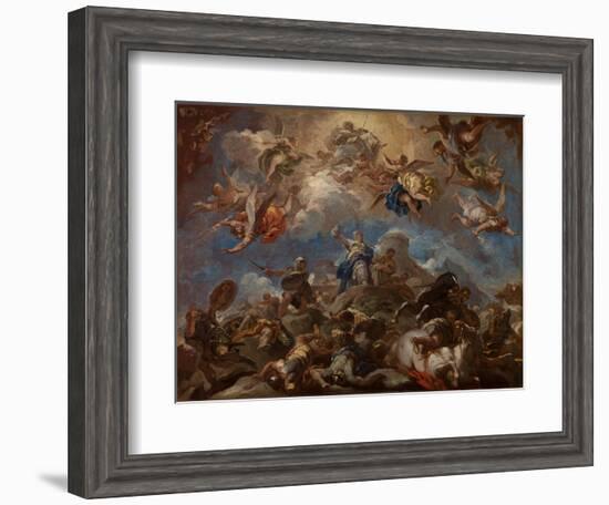 Judith Displaying the Head of Holofernes, 1703-04-Luca Giordano-Framed Giclee Print
