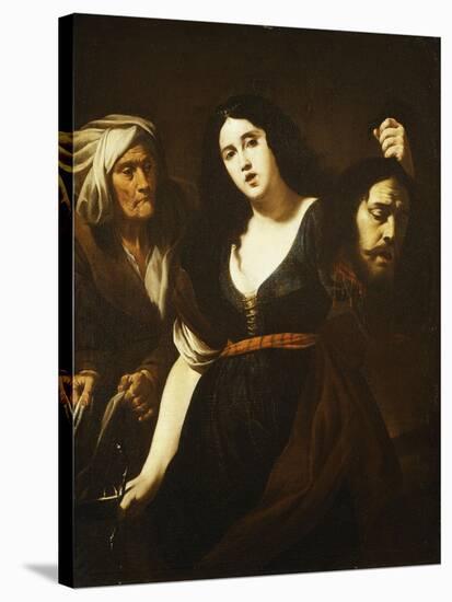 Judith Holding the Head of Holofernes, Accompanied by a Maidservant, C.1625-30-Andrea Vaccaro-Stretched Canvas