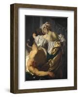 Judith in the Tent of Holofernes, C. 1622-Johann Liss-Framed Giclee Print