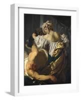 Judith in the Tent of Holofernes, C. 1622-Johann Liss-Framed Giclee Print