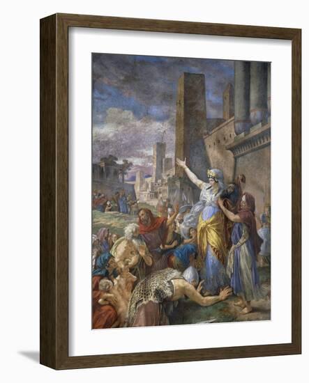 Judith Showing the Head of Holofernes to the Jewish People, 1876-Cesare Mariani-Framed Giclee Print