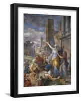 Judith Showing the Head of Holofernes to the Jewish People, 1876-Cesare Mariani-Framed Giclee Print