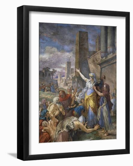 Judith Showing the Head of Holofernes to the Jewish People, 1876-Cesare Mariani-Framed Giclee Print