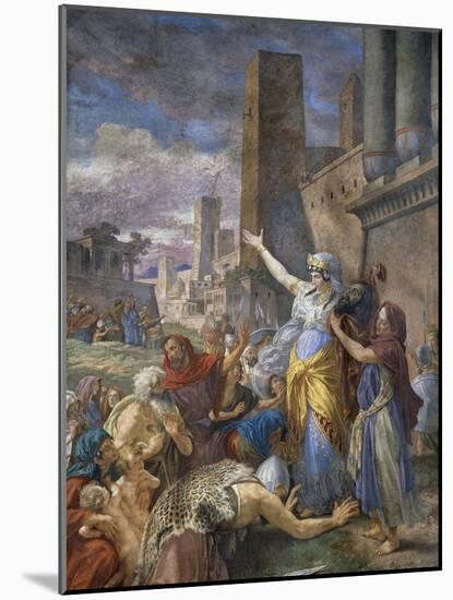 Judith Showing the Head of Holofernes to the Jewish People, 1876-Cesare Mariani-Mounted Giclee Print