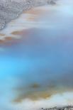 USA, Wyoming. Abstract lines and turquoise opalescence in thermal area in Porcelain Basin at Norris-Judith-Stretched Canvas