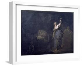 Judith with Head of Holofernesm-Bernardo Cavallino-Framed Giclee Print
