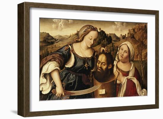 Judith with the Head of Holofernes, 1520-Marco Palmezzano-Framed Giclee Print