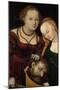 Judith with the Head of Holofernes and a Servant-Lucas Cranach the Elder-Mounted Giclee Print