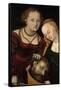 Judith with the Head of Holofernes and a Servant-Lucas Cranach the Elder-Framed Stretched Canvas