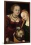 Judith with the Head of Holofernes and a Servant-Lucas Cranach the Elder-Framed Giclee Print