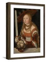 Judith with the Head of Holofernes, Ca 1530-Lucas Cranach the Elder-Framed Giclee Print