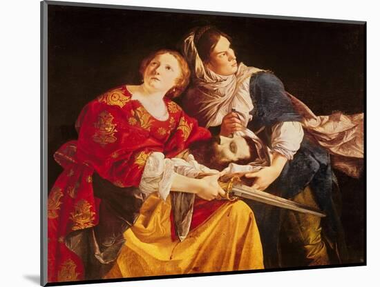Judith with the Head of Holofernes-Orazio Gentileschi-Mounted Premium Giclee Print