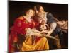 Judith with the Head of Holofernes-Orazio Gentileschi-Mounted Giclee Print