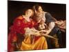 Judith with the Head of Holofernes-Orazio Gentileschi-Mounted Giclee Print