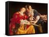 Judith with the Head of Holofernes-Orazio Gentileschi-Framed Stretched Canvas