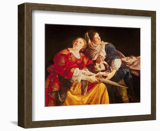 Judith with the Head of Holofernes-Orazio Gentileschi-Framed Giclee Print