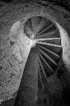 Mexico, Black and White Image of Circular Stone Staircase in Mission De San Francisco San Borja-Judith Zimmerman-Photographic Print