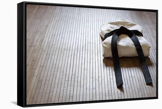 Judo Gi With Copy Space-grapix-Framed Stretched Canvas