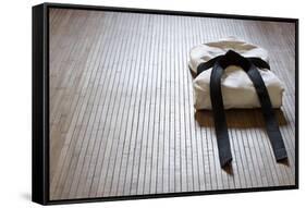 Judo Gi With Copy Space-grapix-Framed Stretched Canvas