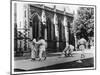 Judo Is Practised in the 'Quad' at Oxford-Henry Grant-Mounted Photographic Print