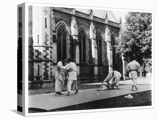 Judo Is Practised in the 'Quad' at Oxford-Henry Grant-Stretched Canvas