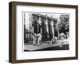 Judo Is Practised in the 'Quad' at Oxford-Henry Grant-Framed Photographic Print