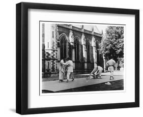 Judo Is Practised in the 'Quad' at Oxford-Henry Grant-Framed Photographic Print