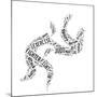 Judo Pictogram On White Background-seiksoon-Mounted Premium Giclee Print