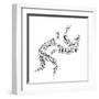 Judo Pictogram On White Background-seiksoon-Framed Art Print