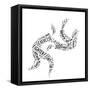Judo Pictogram On White Background-seiksoon-Framed Stretched Canvas