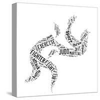 Judo Pictogram On White Background-seiksoon-Stretched Canvas