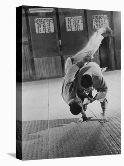 Judo Practice in Japan-Larry Burrows-Stretched Canvas