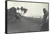 Judy Smith on a Rickshaw Near Galle Face Hotel, Colombo, Ceylon, 1912-English Photographer-Framed Stretched Canvas