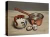 Jug, Copper Pan and Quail Eggs, 2009-James Gillick-Stretched Canvas