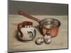 Jug, Copper Pan and Quail Eggs, 2009-James Gillick-Mounted Giclee Print