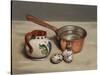 Jug, Copper Pan and Quail Eggs, 2009-James Gillick-Stretched Canvas