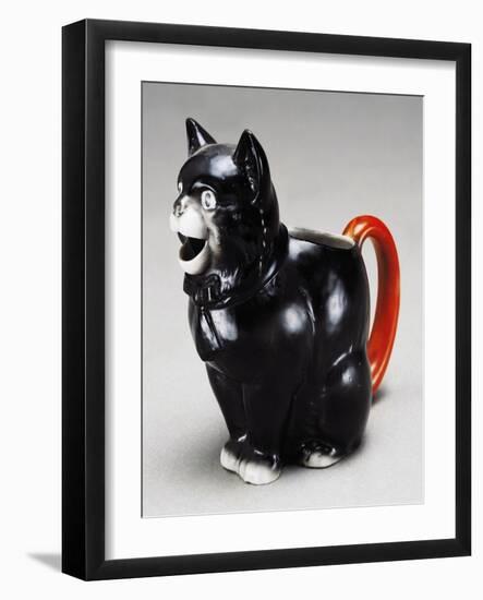 Jug in Shape of Cat, 1920s, Ceramic, England-null-Framed Giclee Print