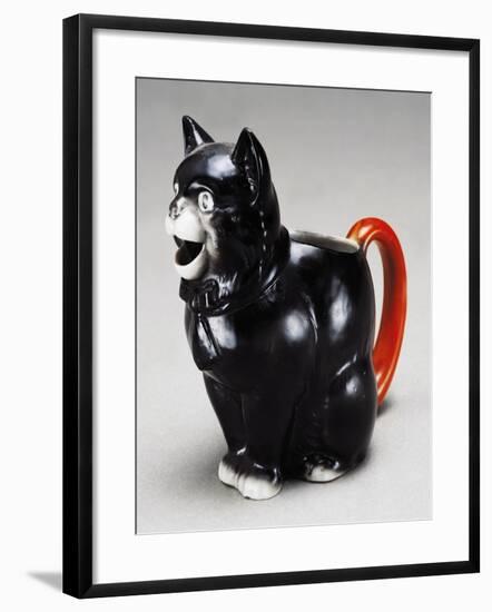 Jug in Shape of Cat, 1920s, Ceramic, England-null-Framed Giclee Print