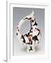 Jug-Shaped Vase, Polychrome Ceramic Decorated with Horse and Rider, Italy-null-Framed Giclee Print