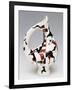 Jug-Shaped Vase, Polychrome Ceramic Decorated with Horse and Rider, Italy-null-Framed Giclee Print