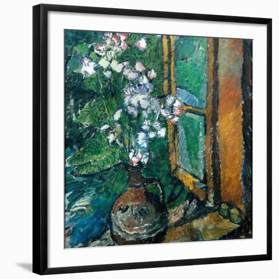 Jug with Flowers-Olga Vladimirovna Rozanova-Framed Giclee Print