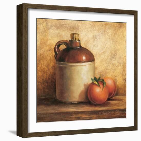 Jug with Peaches-unknown Sibley-Framed Art Print