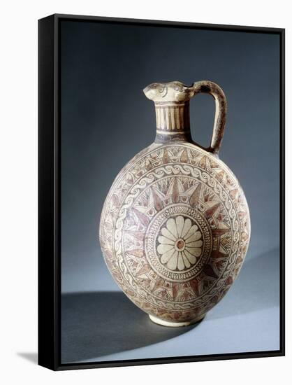 Jug with Polychrome Geometric Decoration-null-Framed Stretched Canvas