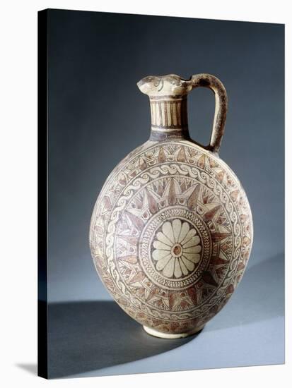 Jug with Polychrome Geometric Decoration-null-Stretched Canvas