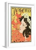 Jugend Flower Girl-null-Framed Art Print