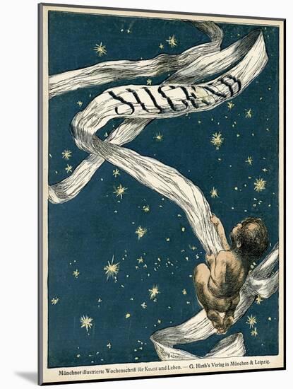 Jugend Front Cover, Cherub with Stars-F Hegenbart-Mounted Art Print